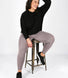Revitalise High Waisted Leggings Curvy - Mauve