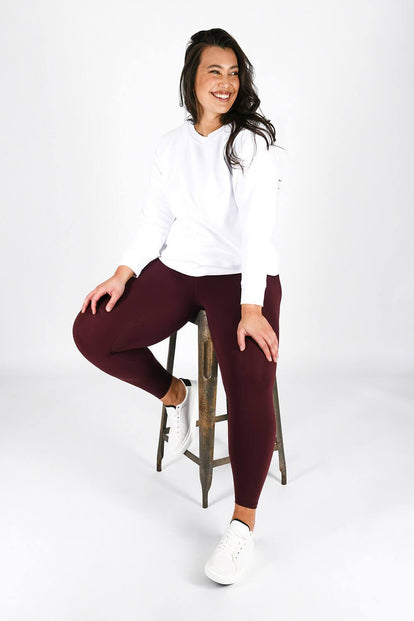 Revitalise 7/8 High Waisted Leggings Curvy - Winter Berry