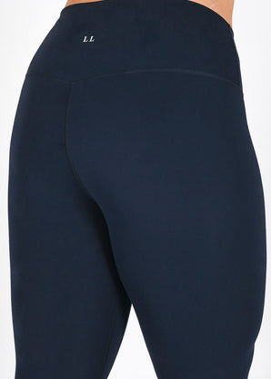 Revitalise High Waisted Leggings Curvy - Navy Blue