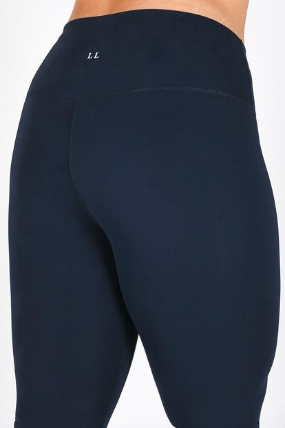 Revitalise High Waisted Leggings Curvy - Navy Blue