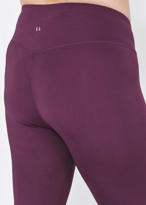 Focus 7/8 High Waisted Sport Leggings Curvy - Mulberry Plum