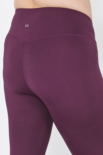 Focus 7/8 High Waisted Sport Leggings Curvy - Mulberry Plum