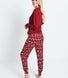 Soft Touch Pyjama Set  - Burgundy Christmas Print