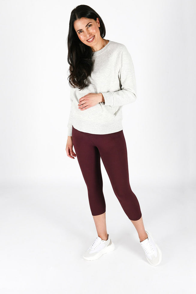 Revitalise Cropped Umstandsleggings - Winter Berry