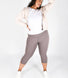 Revitalise Cropped High Waisted Leggings Curvy - Mauve