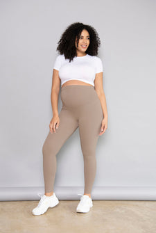 Everyday Umstandsleggings Winter High Waisted Leggings - Stone