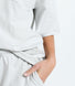 Baumwoll-Pyjama Set Gestreift - Light Grey