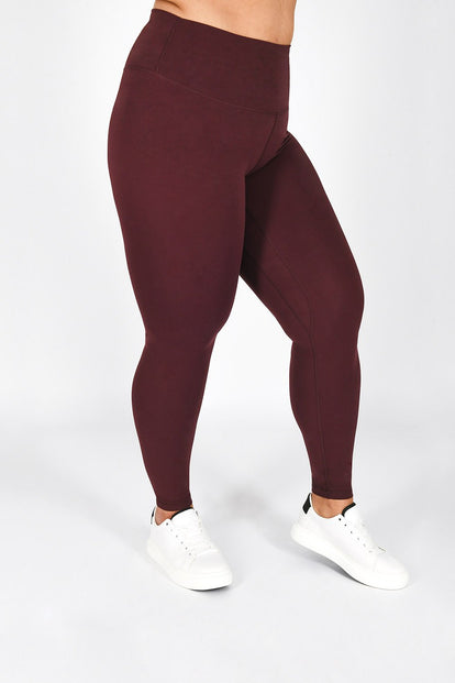 Revitalise High Waisted Leggings Curvy - Winter Berry