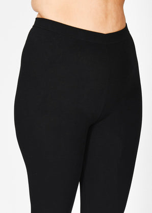 Everyday Cropped Leggings Curvy - Black