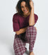 100% Baumwoll-Pyjama Set - Burgundy Check