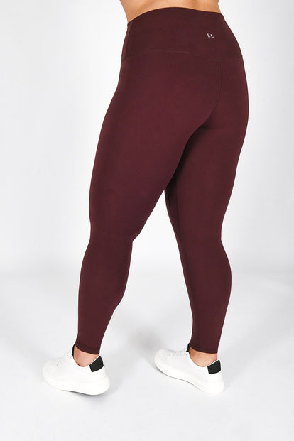 Revitalise High Waisted Leggings Curvy - Winter Berry