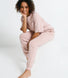 Baumwoll-Pyjama Set Gestreift - Dusty Pink