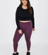 Focus 7/8 High Waisted Sport Leggings Curvy - Mulberry Plum