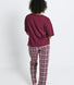 100% Baumwoll-Pyjama Set - Burgundy Check