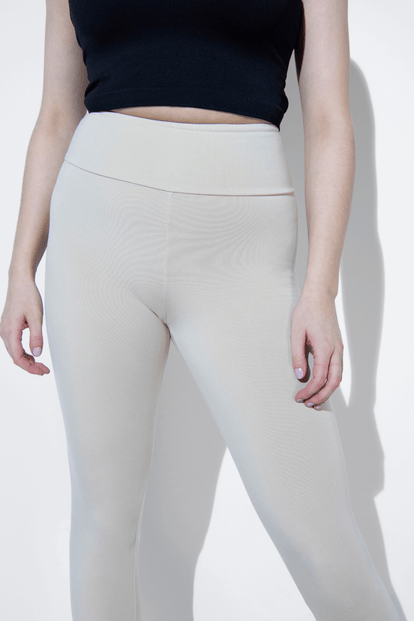 Everyday High Waisted Leggins Lightweight - Natural Beige