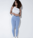 Everyday High Waisted Leggins Lightweight - Powder Blue