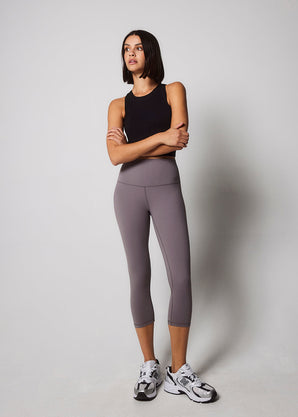 Revitalise Cropped High-Waisted Leggings - Mauve