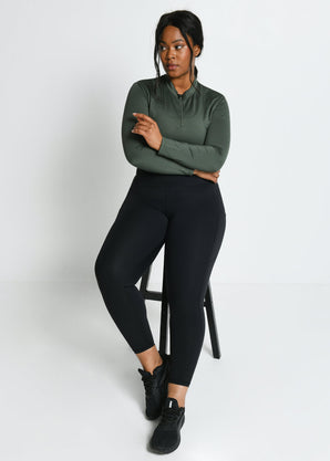 Energise 7/8 Sportleggings Kurve - Mitternachtsschwarze
