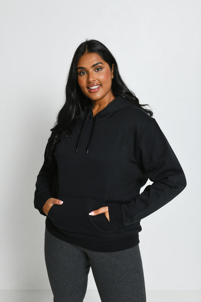 Everyday Pullover Hoodie Curvy - Black