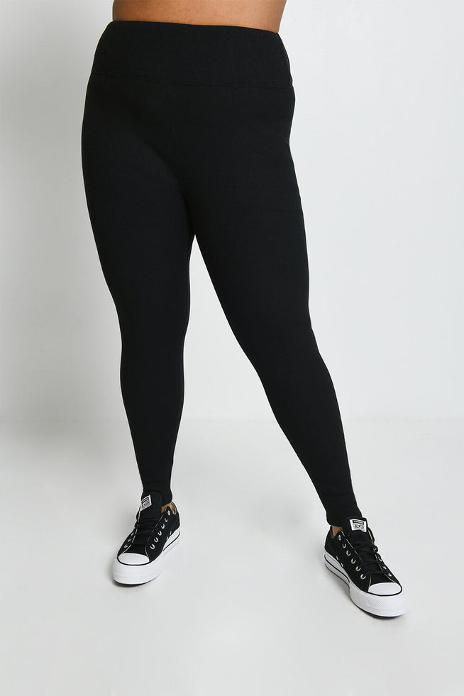 Leggings Extreme Mit Fleecefütterung Curvy - Black