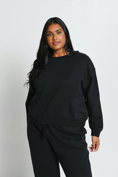 Everyday Sweatshirt Komfort Curvy - Black