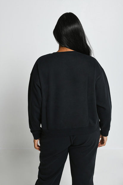 Everyday Sweatshirt Komfort Curvy - Black