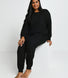 Luxus Lounge Sweatshirt Curvy - Black