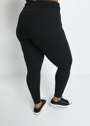 Recharge High Waisted Jogginghose Curvy - Black