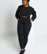 Recharge High Waisted Jogginghose - Midnight Black