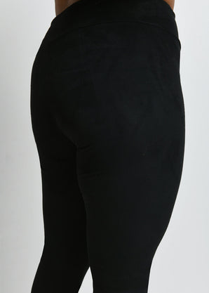 Leggings In Wildlederoptik Curvy - Black