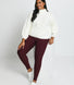 Everyday Winter High Waisted Leggings Curvy - Burgundy