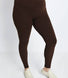 Everyday High Waisted Leggings Curvy - Chocolate Brown