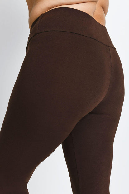 Everyday High Waisted Leggings Curvy - Chocolate Brown