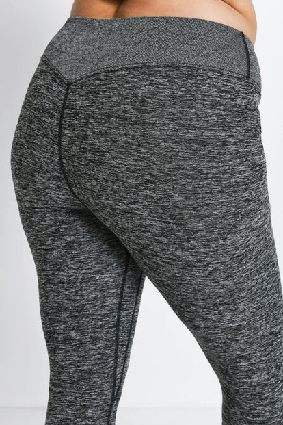 Ultimate Soft-Touch High Waisted Leggings Curvy - Dark Grey Marl