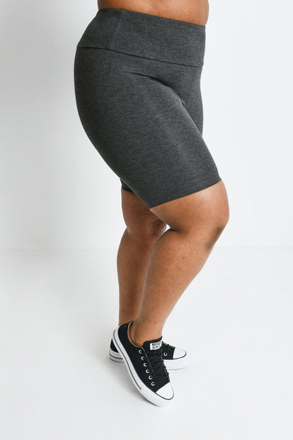 Everyday Radlerhose Lightweight Curvy - Dark Grey Marl