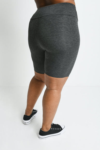 Everyday Radlerhose Lightweight Curvy - Dark Grey Marl