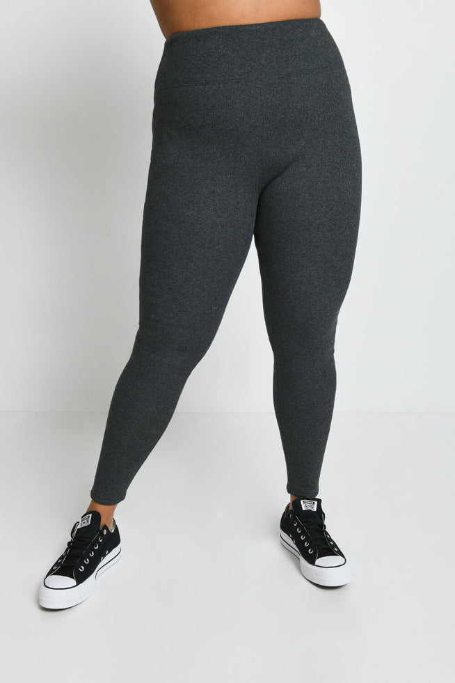 Leggings Extreme Mit Fleecefütterung Curvy - Dark Grey Marl