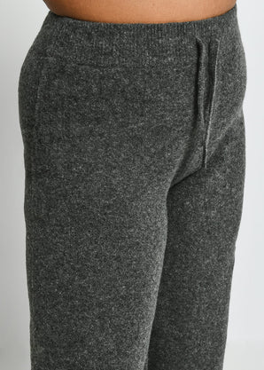 Lounge Strickhose Mit Weitem Bein Curvy - Grey