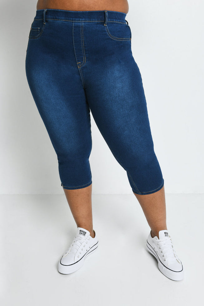 Cropped Jeggings Curvy - Dark Blue