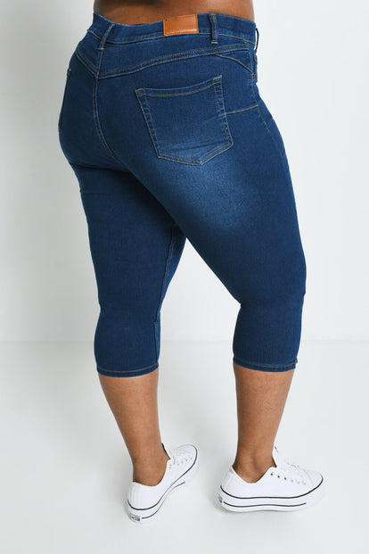 Cropped Jeggings Curvy - Dark Blue