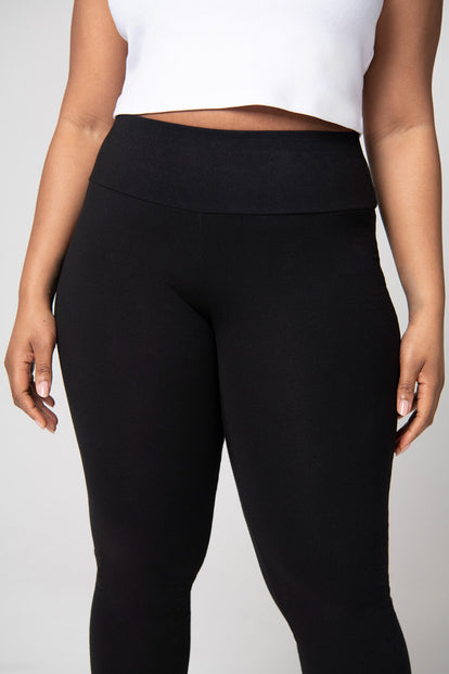 Everyday High Waisted Leggings Curvy - Black