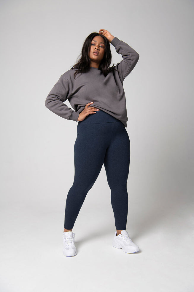 Everyday High Waisted Leggings Curvy - Infinity Blue Marl