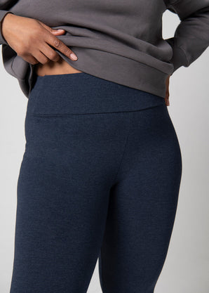 Everyday High Waisted Leggings Curvy - Infinity Blue Marl
