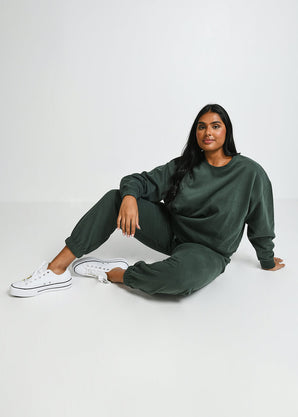 Everyday Jogginghose Komfort Curvy - Forest Green