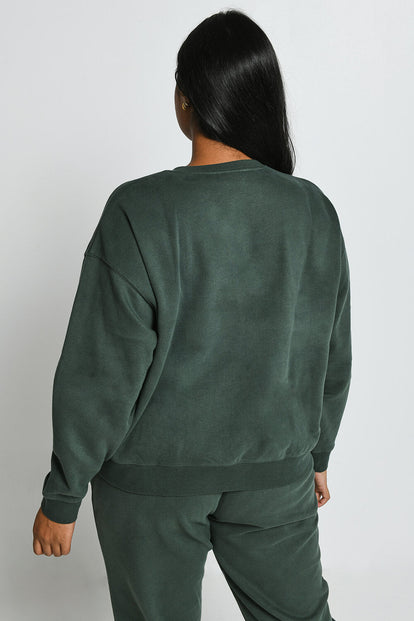 Everyday Sweatshirt Komfort Curvy - Forest Green