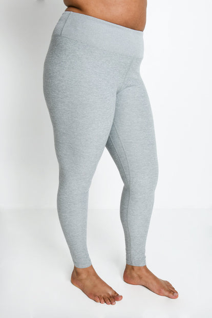 Ultimate Soft-Touch High Waisted Leggings Curvy - Light Grey Marl