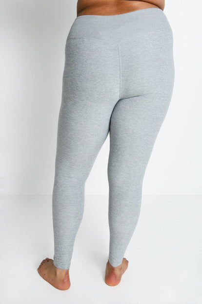 Ultimate Soft-Touch High Waisted Leggings Curvy - Light Grey Marl