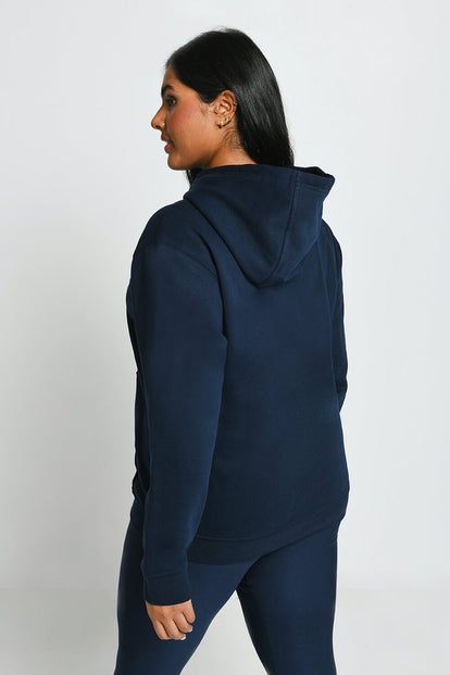 Everyday Pullover Hoodie Curvy - Navy Blue