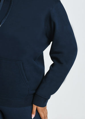 Everyday Pullover Hoodie Curvy - Navy Blue