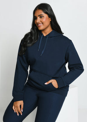 Everyday Pullover Hoodie Curvy - Navy Blue